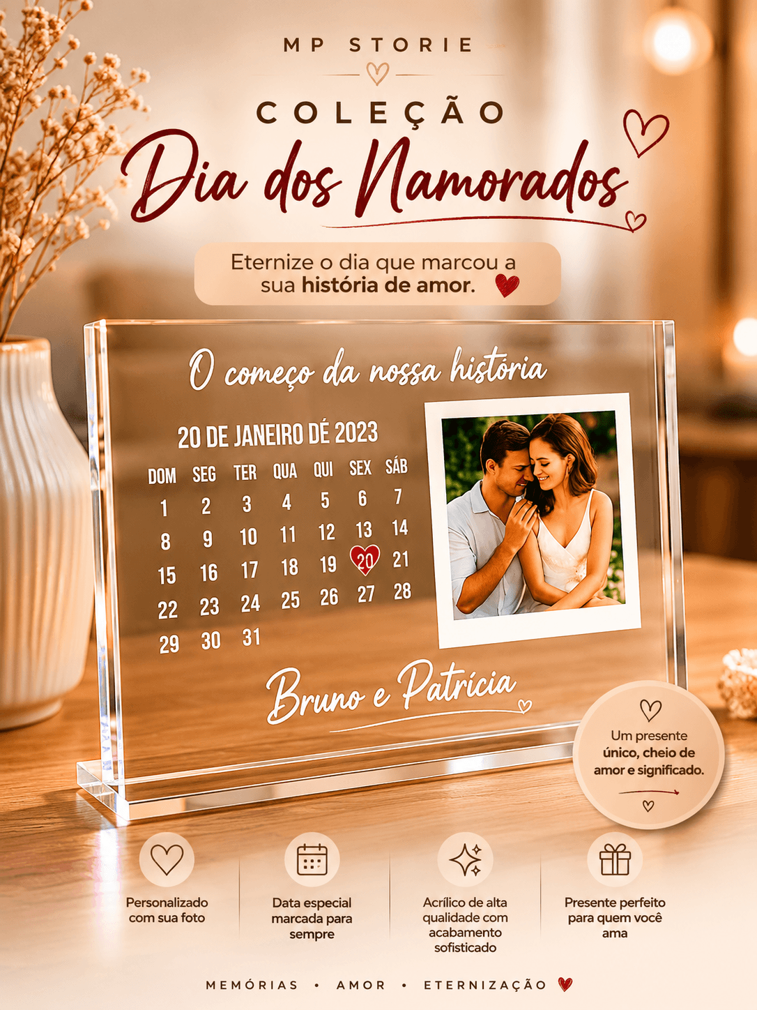 Calendário com foto