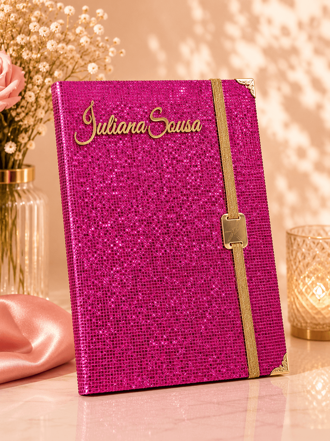 Bíblia Rosa pink com Passante+Nome